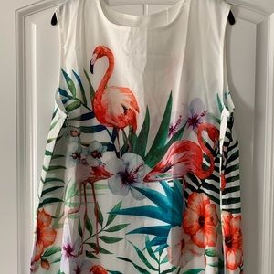 Tropical Flamingo Sleevless Summer Dress